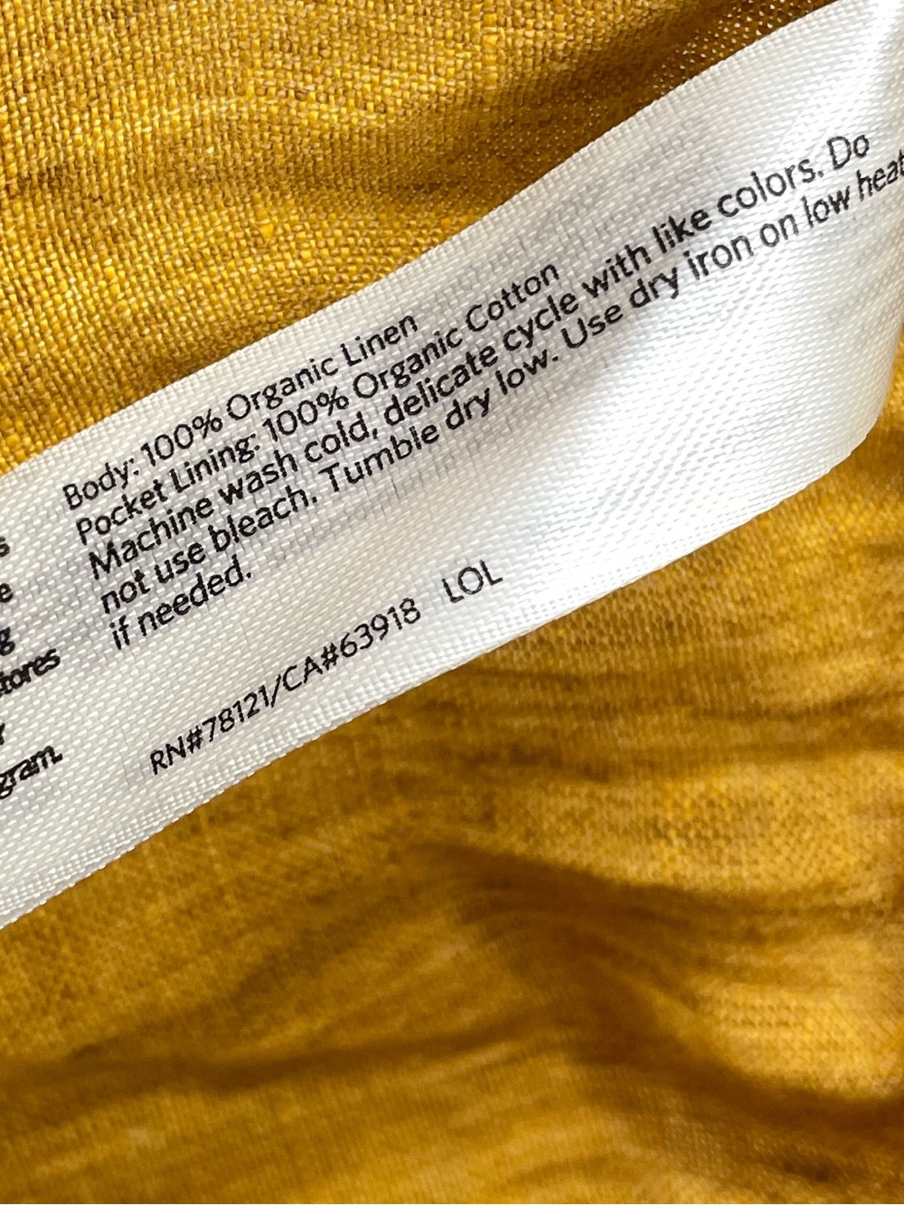 Eileen Fisher Cropped Linen Lantern Pants - Mustard - Picture 7 of 8